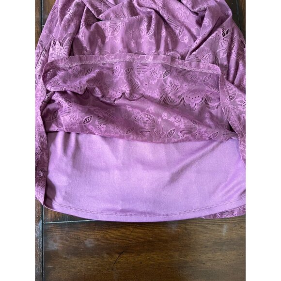 Alter'd State Dress Purple Scoop Long Sleeve Lace Mini Shift Western Festival Sm - Picture 8 of 10
